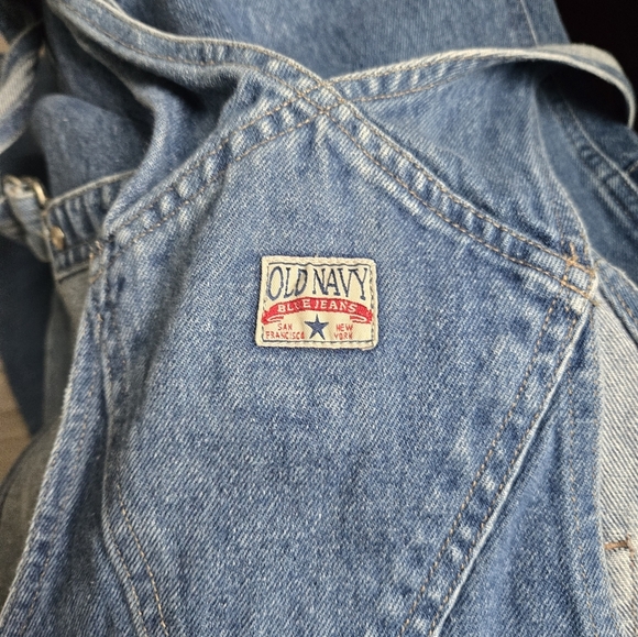 Old Navy Overalls Girls 10 Blue Denim Utility Carpenter Light Wash Y2K - Picture 9 of 9
